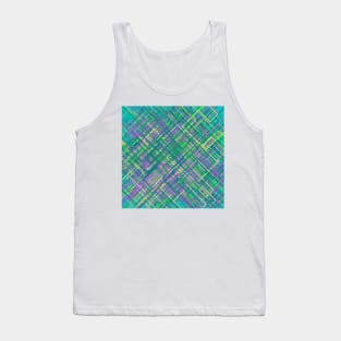 Abstract Diagonal Line Pattern Tank Top